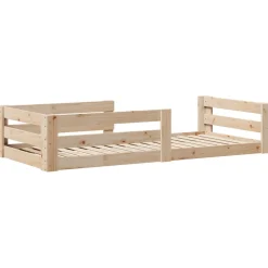 Łóżko Drewniane Rama Łóżka Sofa Brązowe Do Sypialni Pokoju 70x140 cm