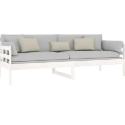 Łóżko dzienne białe lite drewno sosnowe 80x200 cm