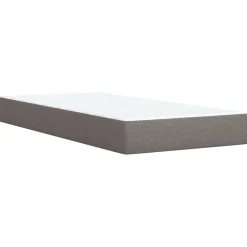 Łóżko kontynentalne z materacem taupe tkanina 80x200 cm