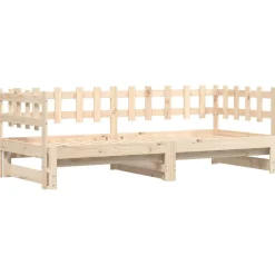 Łóżko rozsuwane 2x(80x200) cm lite drewno sosnowe