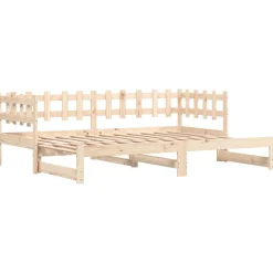 Łóżko rozsuwane 2x(80x200) cm lite drewno sosnowe