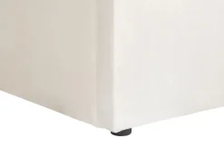 Łóżko welurowe 180x200 ze skrzynią białe