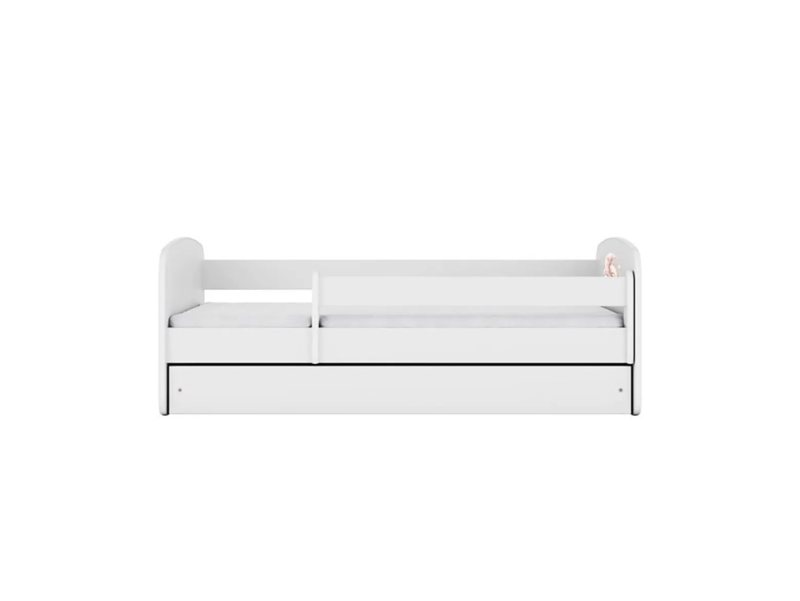 Łóżko Babydreams białe Sen z szufladą materac piankowy 180x80