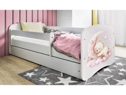 Łóżko Babydreams białe Sen z szufladą materac piankowy 180x80