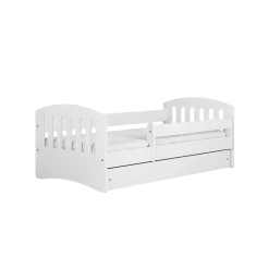 Łóżko Classic 1 białe z szufladą materac piankowy 140x80