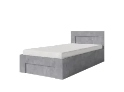 Łóżko 100cm x 200cm Otwierane z boku | BETON | Pojemnik + Stelaż