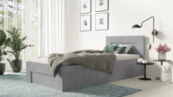 Łóżko 100cm x 200cm Otwierane z boku | BETON | Pojemnik + Stelaż
