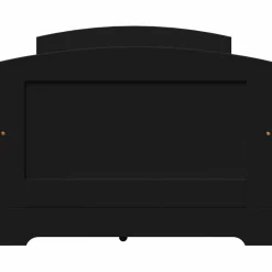 Łóżko Czarne z Szufladami Rama Łóżka Ze Stelażem Sypialnia Pokój 90x200cm