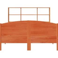 Łóżko Drewniane Brązowe Rama Łóżka Stelaż Do Pokoju Sypialni 160x200 cm