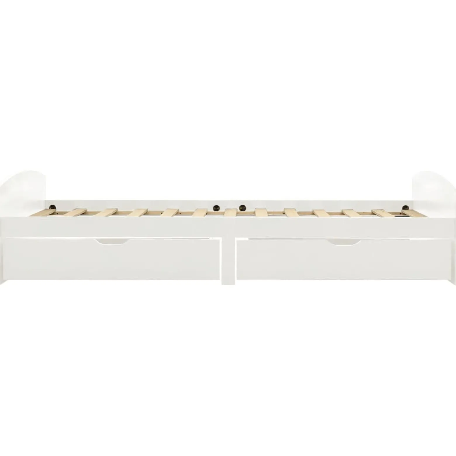 Łóżko Drewniane Rama Łóżka Sofa Biała Do Sypialni Pokoju 90 x 200 cm