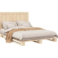 Łóżko Drewniane Rama Łóżka Sofa Brązowe Do Sypialni Pokoju 140x200 cm