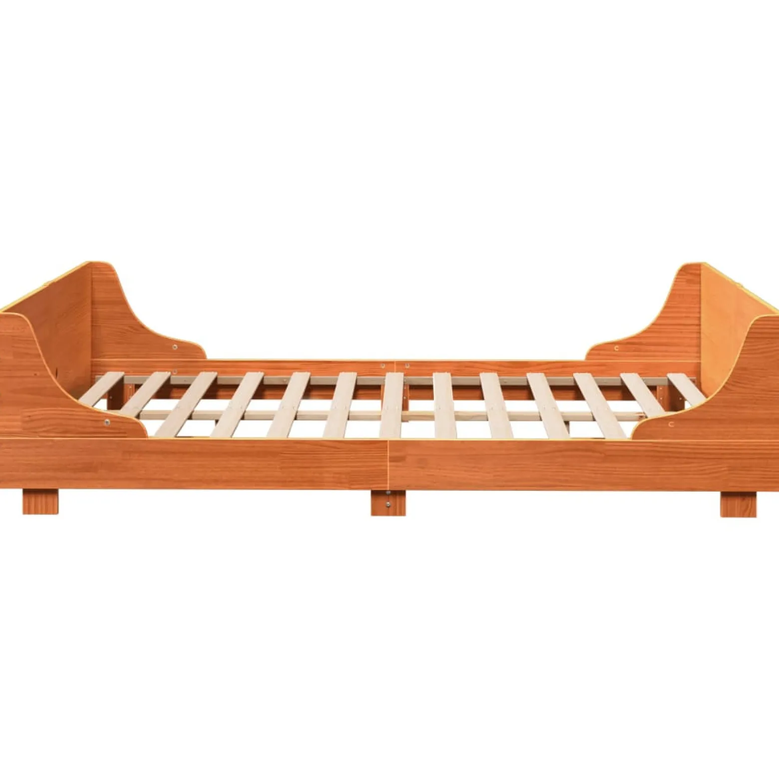 Łóżko Drewniane Rama Łóżka Sofa Brązowe Do Sypialni Pokoju 120x190 cm