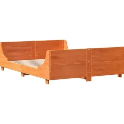 Łóżko Drewniane Rama Łóżka Sofa Brązowe Do Sypialni Pokoju 120x190 cm