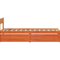 Łóżko Drewniane Rama Łóżka Sofa Brązowe Do Sypialni Pokoju 75x190 cm