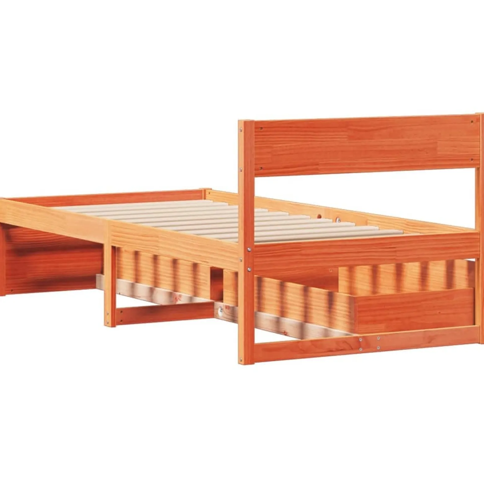 Łóżko Drewniane Rama Łóżka Sofa Brązowe Do Sypialni Pokoju 75x190 cm