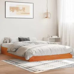 Łóżko Drewniane Rama Łóżka Sofa Brązowe Do Sypialni Pokoju 120x200 cm