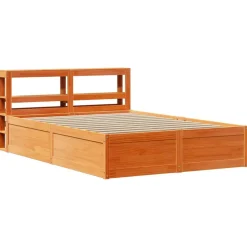 Łóżko Drewniane Rama Łóżka Sofa Brązowe Do Sypialni Pokoju 140x190 cm
