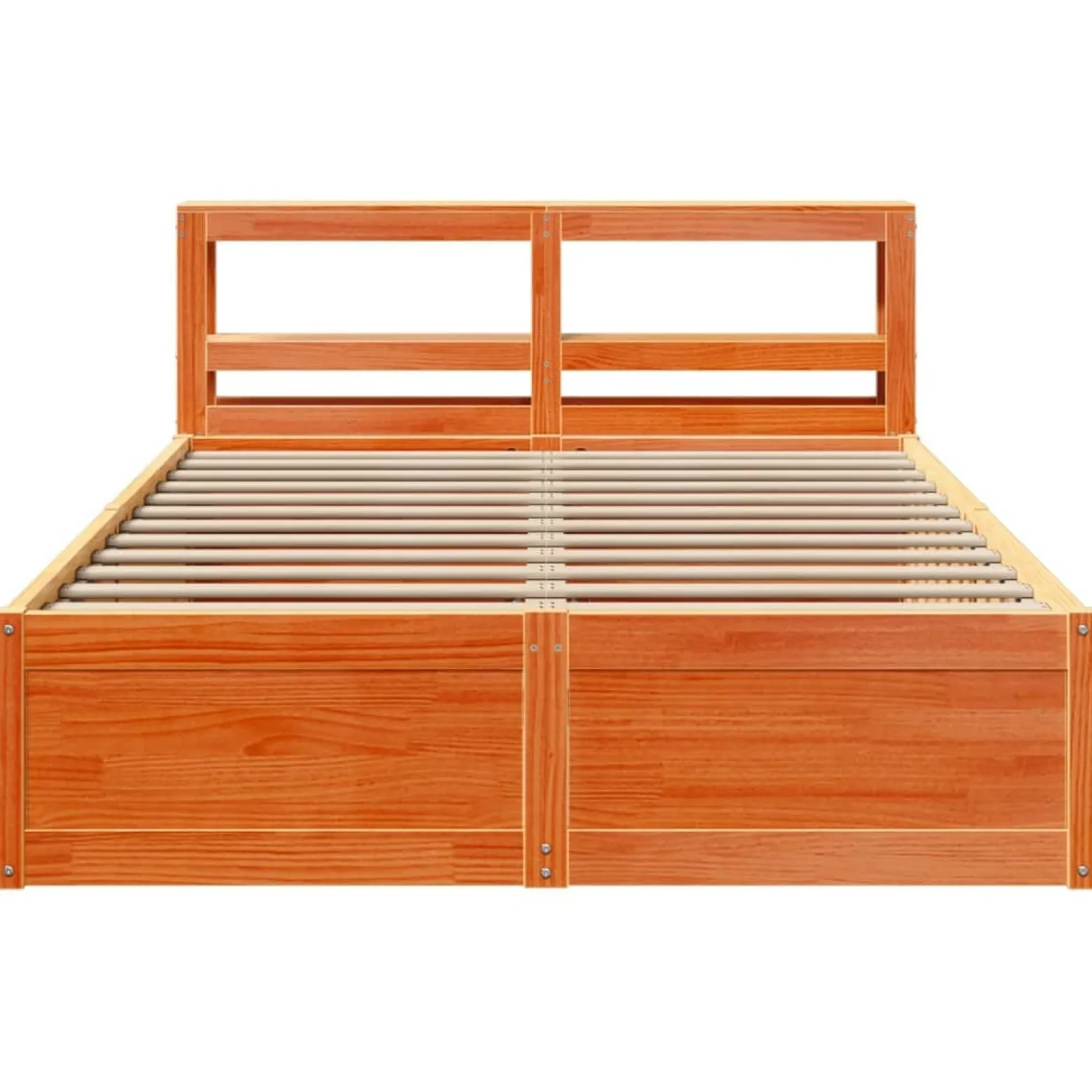Łóżko Drewniane Rama Łóżka Sofa Brązowe Do Sypialni Pokoju 140x190 cm