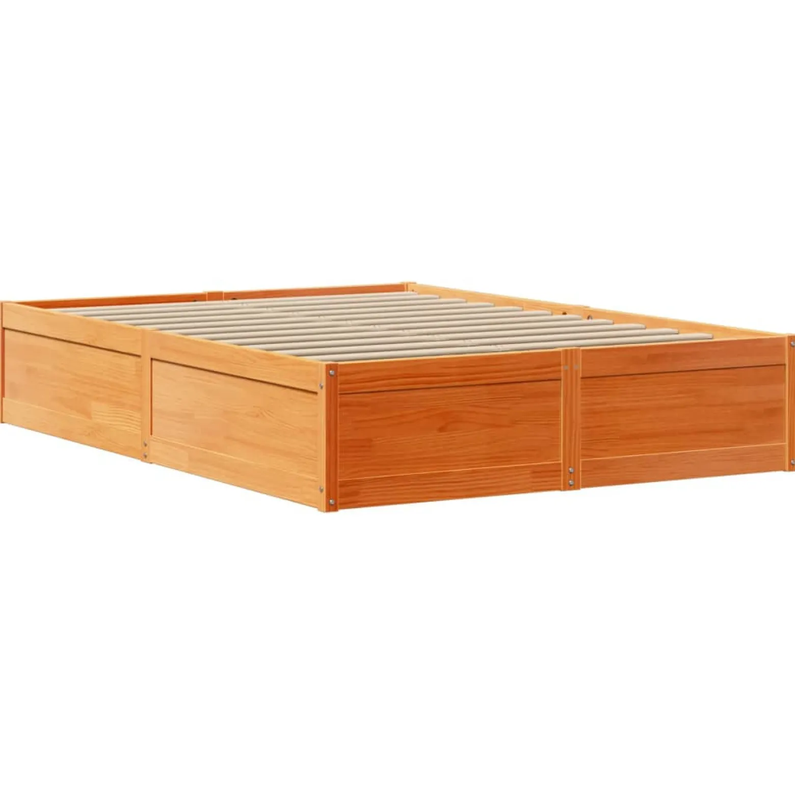 Łóżko Drewniane Rama Łóżka Sofa Brązowe Do Sypialni Pokoju 140x190 cm