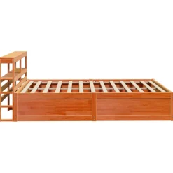 Łóżko Drewniane Rama Łóżka Sofa Brązowe Do Sypialni Pokoju 140x190 cm