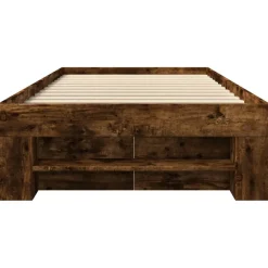 Łóżko Drewniane Rama Łóżka Sofa Brązowe Do Sypialni Pokoju 90x200 cm