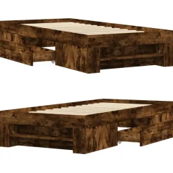 Łóżko Drewniane Rama Łóżka Sofa Brązowe Do Sypialni Pokoju 90x200 cm