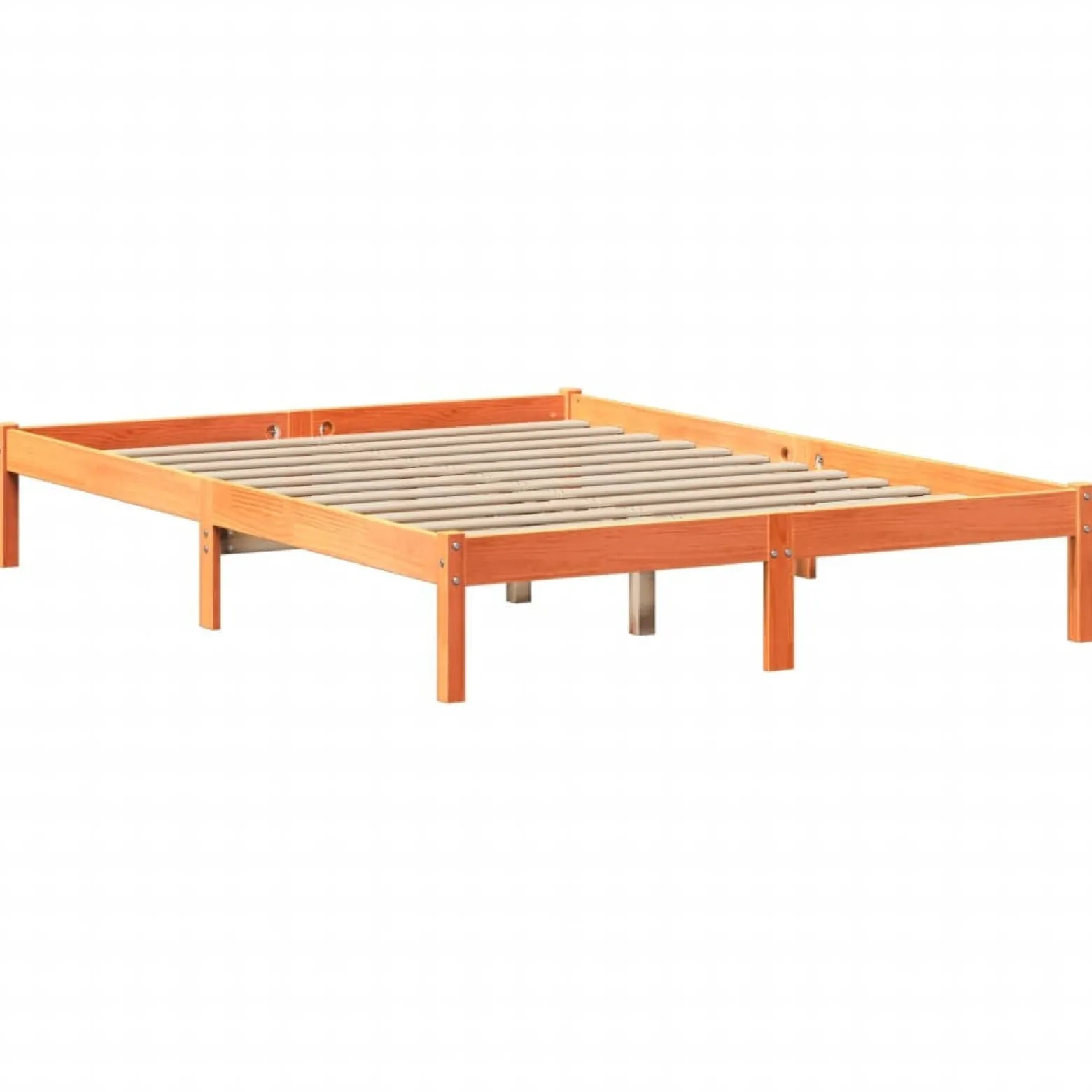 Łóżko Drewniane Rama Łóżka Sofa Brązowe Do Sypialni Pokoju 135x190 cm