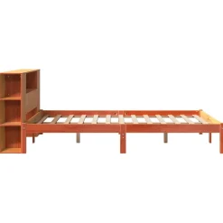 Łóżko Drewniane Rama Łóżka Sofa Brązowe Do Sypialni Pokoju 135x190 cm