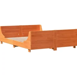 Łóżko Drewniane Rama Łóżka Sofa Brązowe Do Sypialni Pokoju 120x200 cm