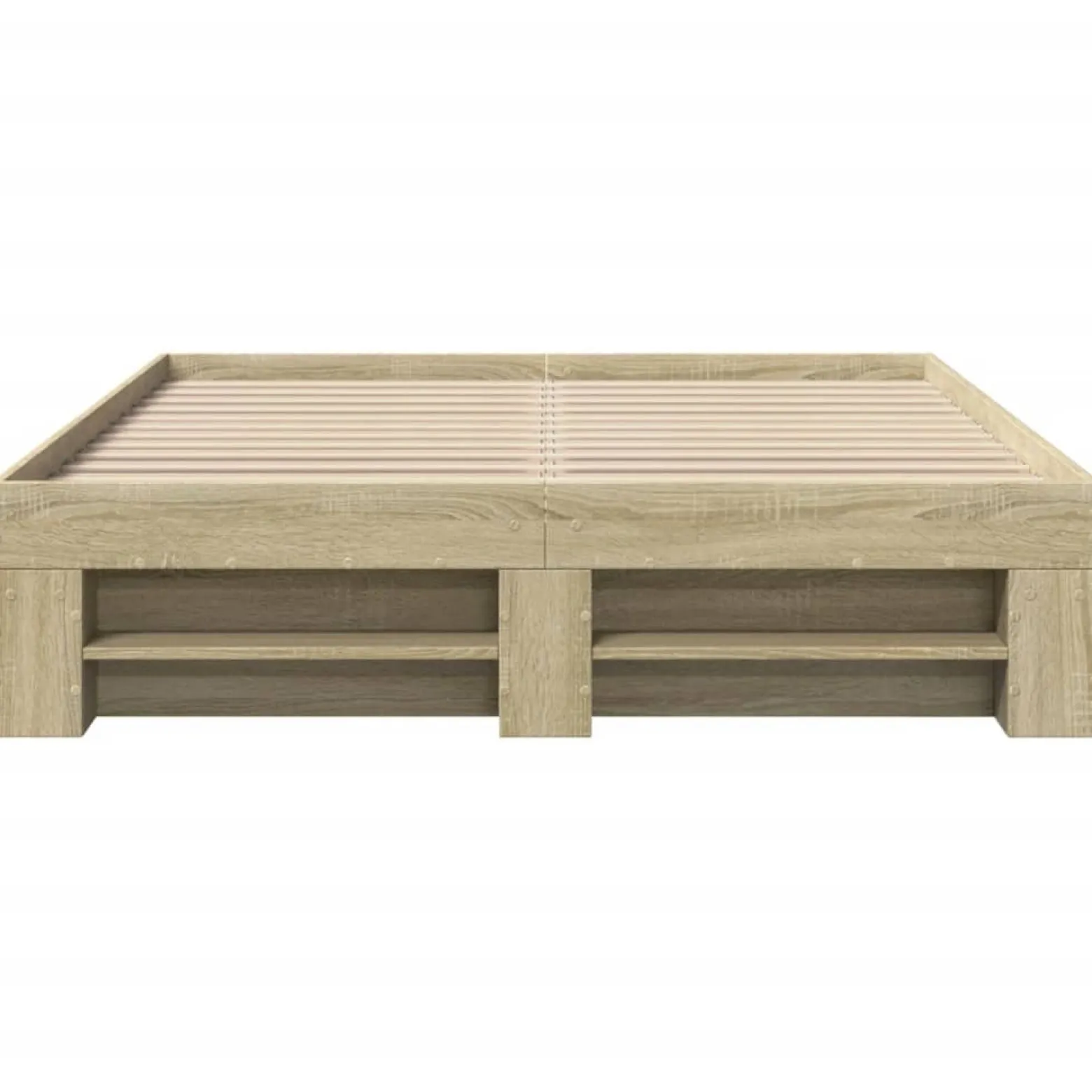 Łóżko Drewniane Rama Łóżka Sofa Brązowe Do Sypialni Pokoju 140x190 cm