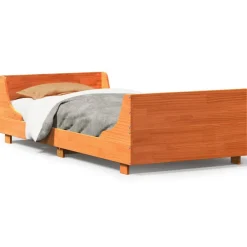 Łóżko Drewniane Rama Łóżka Sofa Brązowe Do Sypialni Pokoju 90x190 cm