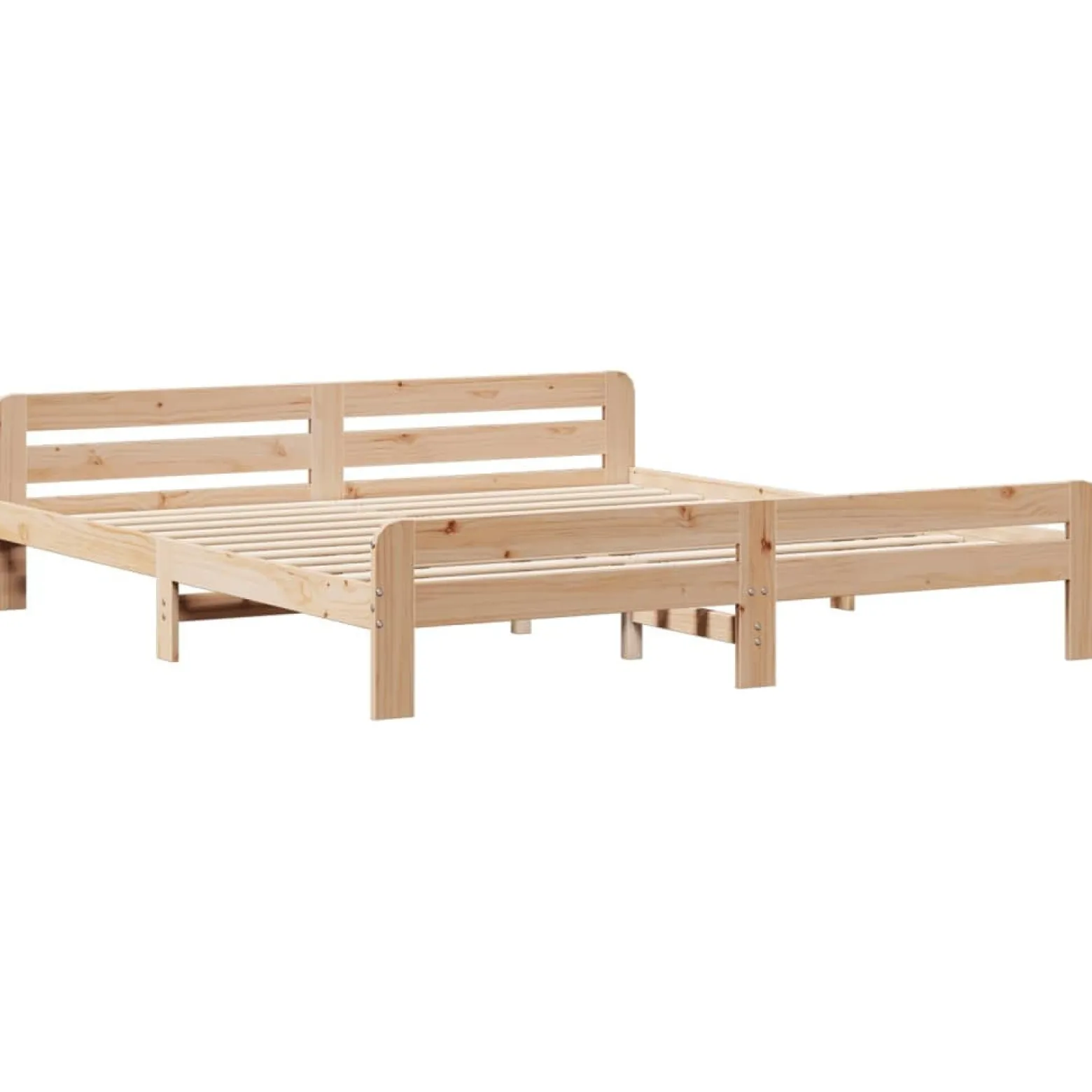 Łóżko Drewniane Rama Łóżka Sofa Brązowe Do Sypialni Pokoju 200x200 cm
