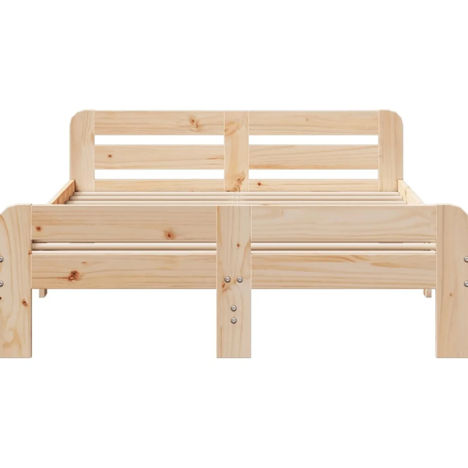Łóżko Drewniane Rama Łóżka Sofa Brązowe Do Sypialni Pokoju 200x200 cm