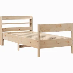 Łóżko Drewniane Rama Łóżka Sofa Brązowe Do Sypialni Pokoju 75x190 cm