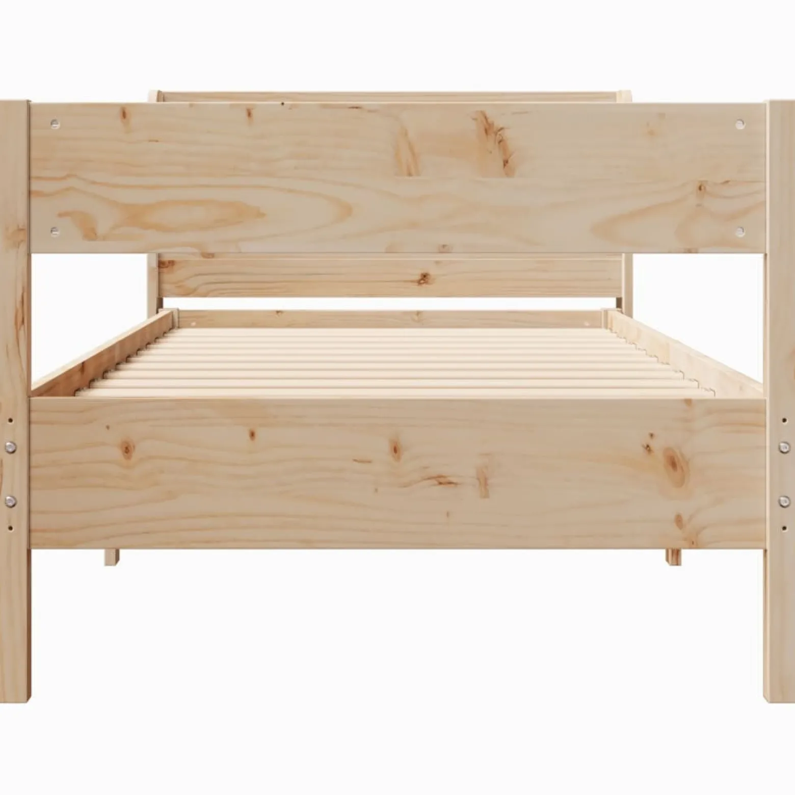 Łóżko Drewniane Rama Łóżka Sofa Brązowe Do Sypialni Pokoju 75x190 cm
