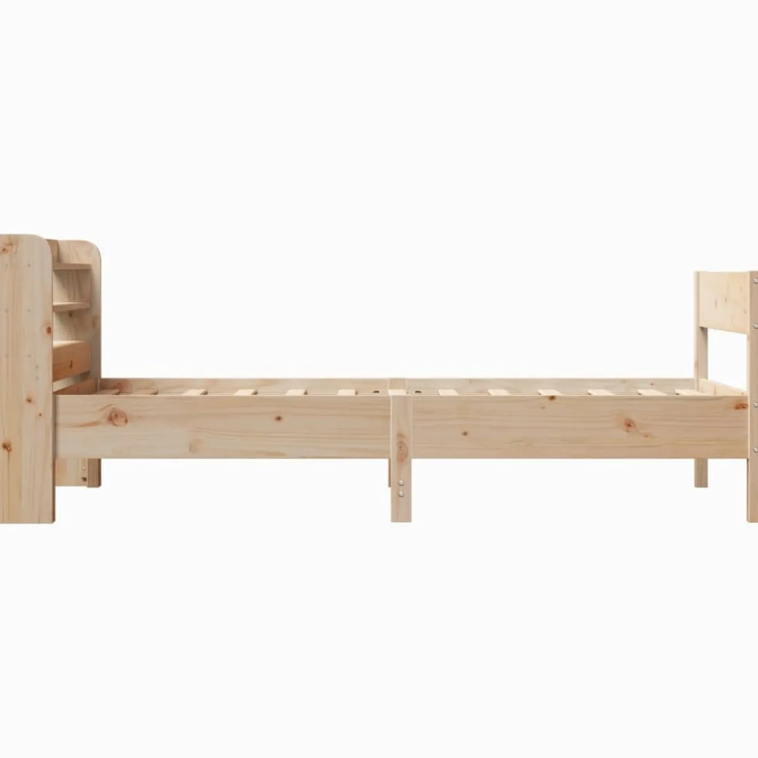 Łóżko Drewniane Rama Łóżka Sofa Brązowe Do Sypialni Pokoju 75x190 cm