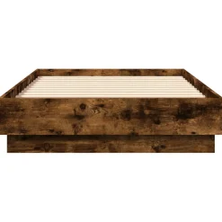 Łóżko Drewniane Rama Łóżka Sofa Brązowe Do Sypialni Pokoju LED 75x190 cm