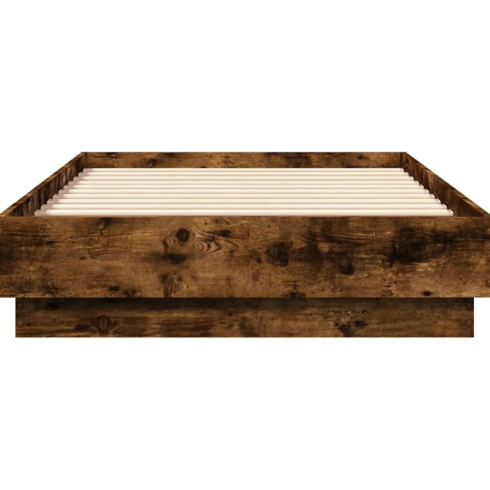 Łóżko Drewniane Rama Łóżka Sofa Brązowe Do Sypialni Pokoju LED 75x190 cm