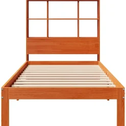 Łóżko Drewniane Rama Łóżka Sofa Brązowe Do Sypialni Pokoju 100x200 cm
