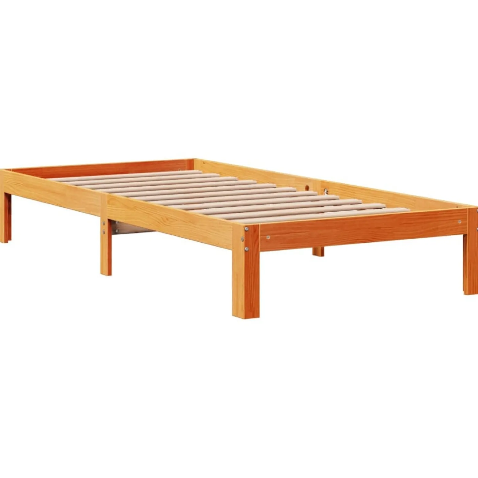 Łóżko Drewniane Rama Łóżka Sofa Brązowe Do Sypialni Pokoju 100x200 cm