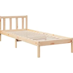 Łóżko Drewniane Rama Łóżka Sofa Brązowe Do Sypialni Pokoju 80x220 cm