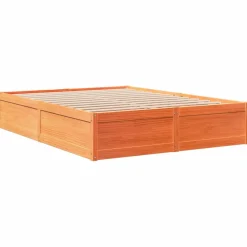 Łóżko Drewniane Rama Łóżka Sofa Brązowe Do Sypialni Pokoju 160x200 cm