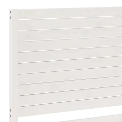 Łóżko Drewniane z Regałem Rama Łóżka Ze Stelażem Biała 200x220 cm