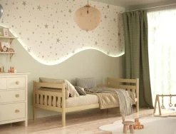 Łóżko dziecięce LULEK 160x80cm sosna drewniane bez szuflady/bez materaca