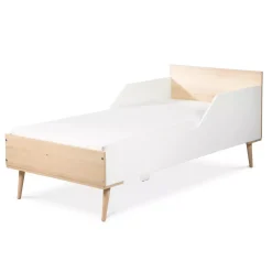 Łóżko dziecięce SOFIE 180x80 białe/buk bez szuflady/bez materaca