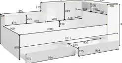 Łóżko dziecięce 90x200 z szufladami PINGO