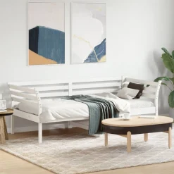 Łóżko dzienne bez materaca białe 90x190 cm drewno sosnowe