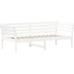 Łóżko dzienne bez materaca białe 90x190 cm drewno sosnowe