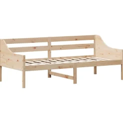 Łóżko Dzienne Sofa Rama Łóżka Drewniana Brązowa 90x200 cm