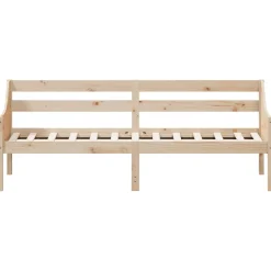 Łóżko Dzienne Sofa Rama Łóżka Drewniana Brązowa 90x200 cm